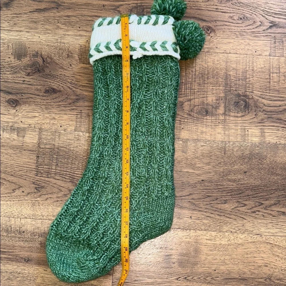 Green and Cream CHRISTMAS decoration boot